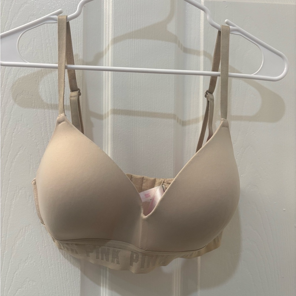Women's PINK Victoria Secret Beige and Black Bra